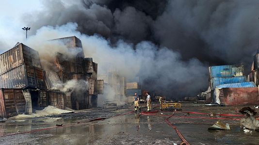 Irn investiga las causas de la explosin en el puerto de Shahid Rajai