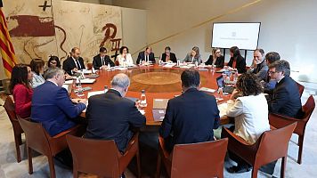 Reuni del Consell Executiu de la Generalitat encapalat per Salvador Illa