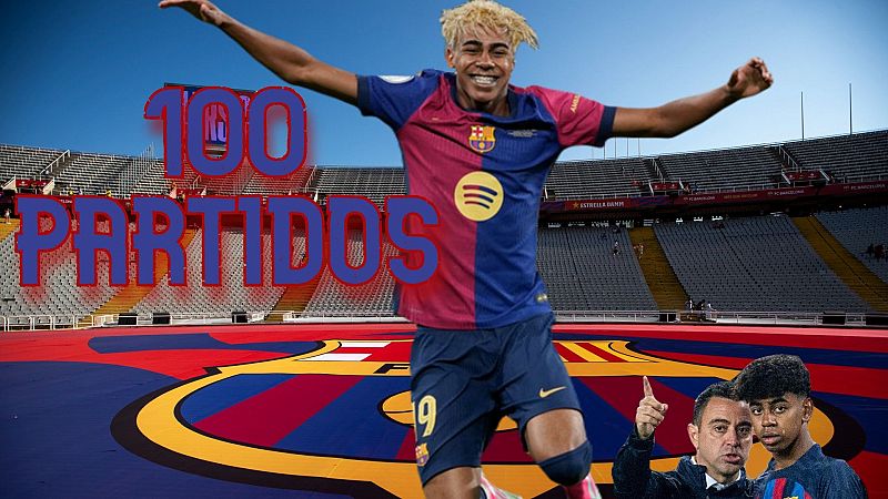 Lamine, centenario con el Barça a sus 17 años y en Champions