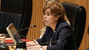 La ex vicepresidenta del Gobierno Soraya Sáenz de Santamaría, en un acto.