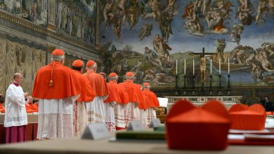 Los cnclaves histricos: cardenales en la Capilla Sixtina en 2013