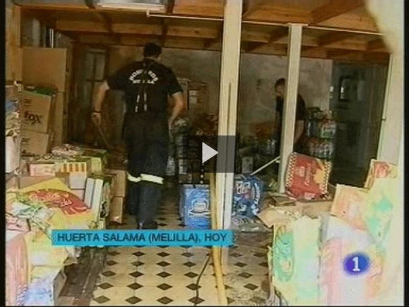 Una tromba de agua deja más de 90 litros en Melilla e inunda numerosas calles de la ciudad