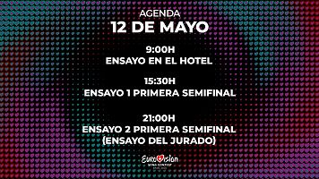 Agenda de Eurovisión 2025: 12 de mayo