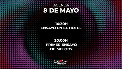 Agenda de Eurovisión 2025: Primer ensayo de Melody