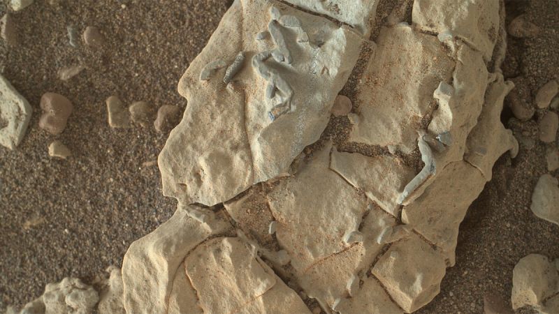 El explorador Curiosity envía desde Marte imágenes con extrañas formas de tubo que recuerdan a fósiles