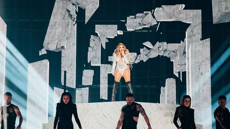 Así es la puesta en escena de Melody para Eurovisión 2025. ¡Mira 30 segundos exclusivos de su segundo ensayo!