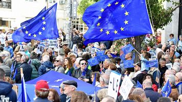 Concentracin en defensa de Europa y la democracia