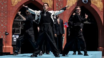 Eurovisión 2025: Kyle Alessandro, en una imagen de archivo en la alfombra turquesa