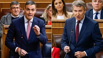 Barmetro CIS mayo 2025: Pedro Snchez y Alberto Nez Feijo, en sesin de control en el Congreso de los Diputados