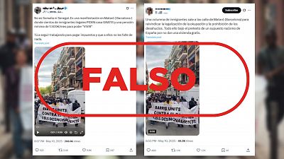 No son inmigrantes pidiendo una pensin de 1.500 euros, es una manifestacin contra el racismo y los desahucios