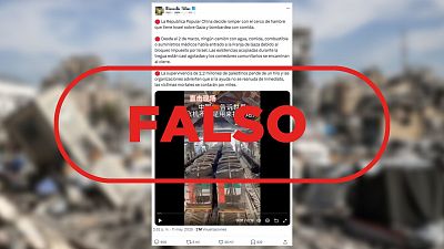 No son aviones chinos lanzando ayuda humanitaria a Gaza, este vdeo contiene imgenes falsas