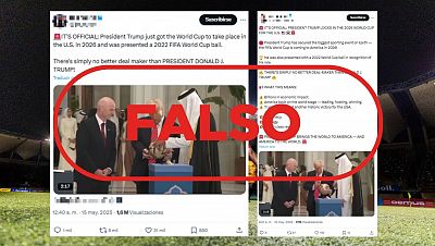 Trump no acaba de conseguir que el Mundial de ftbol de 2026 se celebre en EE. UU., es falso