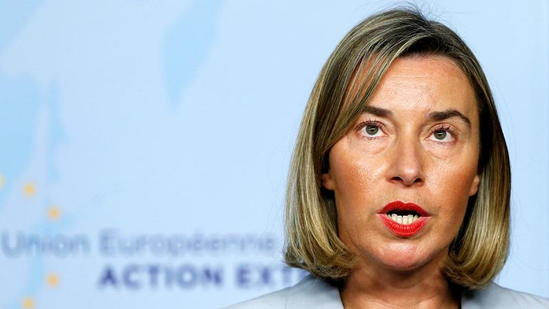 Mogherini: "La posición de la UE es muy clara. El acuerdo nuclear iraní funciona"