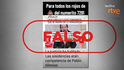 Es falso que una jueza haya sealado a Pablo Iglesias por las muertes en las residencias durante la pandemia