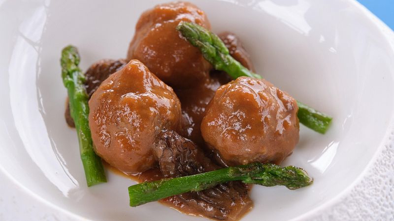Receta de albndigas de ternera madura con colmenillas en MasterChef 13