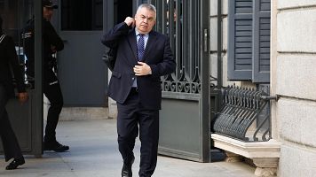 El diputado y secretario de organización del PSOE, Santos Cerdán a su llegada este miércoles al pleno del Congreso