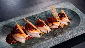 Receta de langostinos estilo thai con verduras de Elena en MasterChef 13