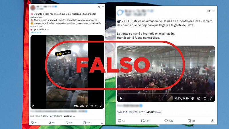 Este vídeo no muestra un almacén en el que Hamás retiene alimentos en Gaza, es falso