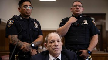 El exproductor de cine Harvey Weinstein acudi a su juicio en Manhattan (Nueva York) el pasado viernes.