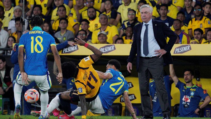 Ancelotti debuta con Brasil sin ser capaz de vencer a Ecuador
