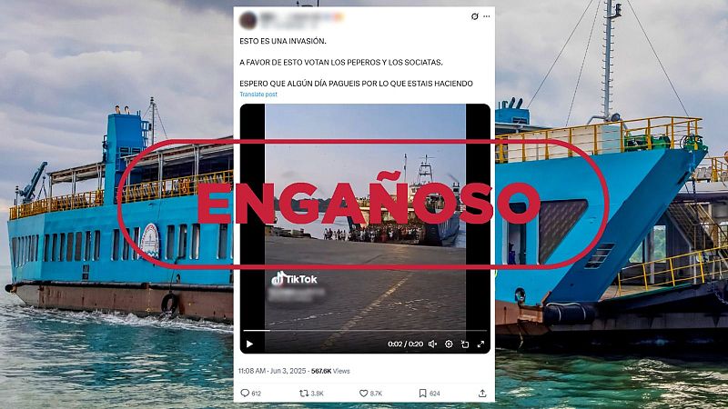 No es una 'invasión' de migrantes que llegan a España, es el desembarco de un ferry en Kenia