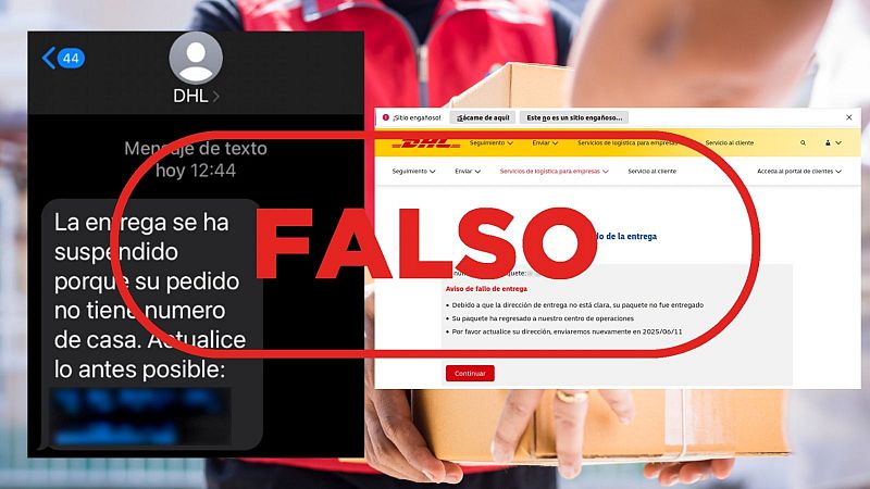 DHL no te manda este SMS para que actualices el número de tu vivienda, es un fraude