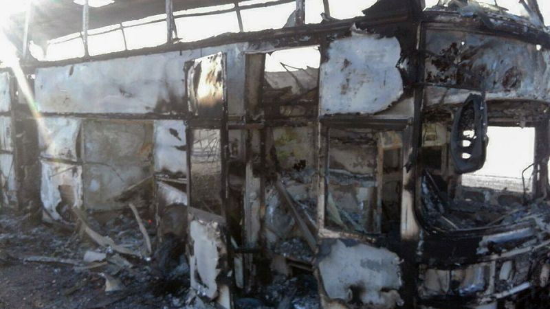 El incendio de un autobús deja 52 muertos en Kazajistán