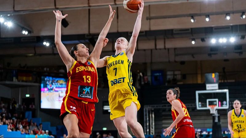 Vuelve a ver el partido entre Suecia y Espa�a femenino en el Eurobasket 2025 gratis en RTVE Play