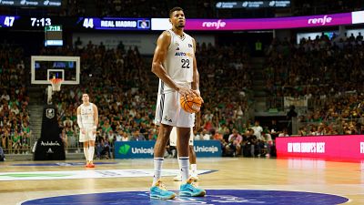Tavares ha sido clave en la victoria del Madrid ante Unicaja.