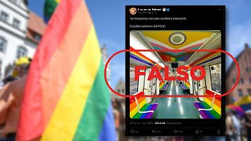 No es un metro con banderas LGTBI en Espaa, es Roma en 2024