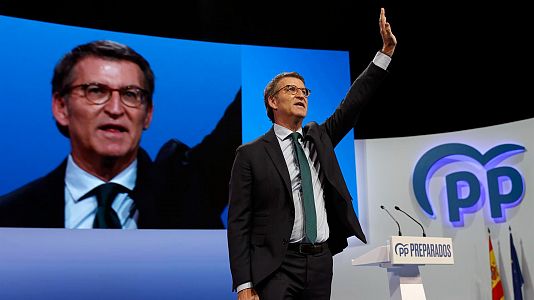 Alberto Nez Feijo, en una imagen del Congreso Nacional del PP de 2023 que le eligi presidente del partido