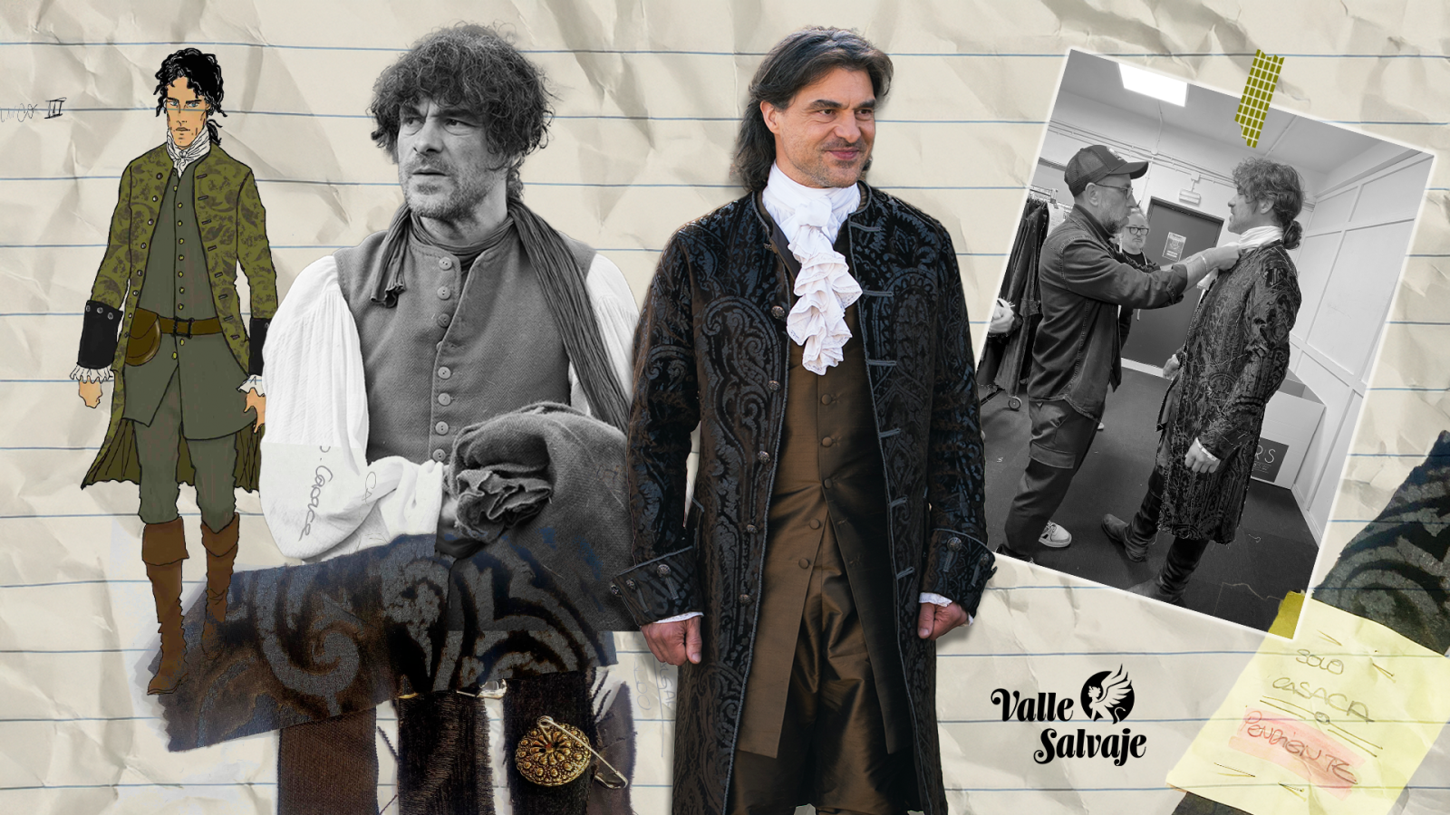 El equipo de vestuario de 'Valle Salvaje' y los sastres de Peris Costumes nos muestran el proceso de confección y pruebas del nuevo vestuario de Bernardo (Toni Salgado).