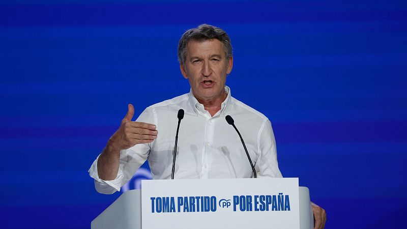 Feijóo se conjura para llegar a La Moncloa y sacar a España de la "oscuridad" de Sánchez: "Conmigo nunca estará en venta"
