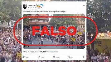 No es una protesta actual en Manresa contra la inmigracin ilegal