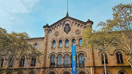 Barcelona, Spain - September 18, 2023 - view of The University of Barcelona (Universitat de Barcelona ) a public research university It was established in 1450.