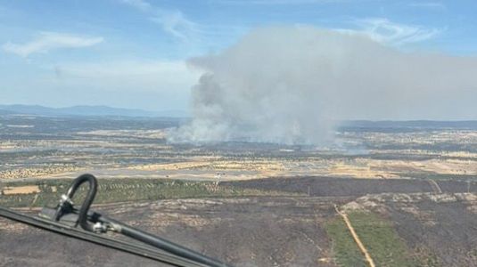 Incendio de Valdecaballeros, en Badajoz.