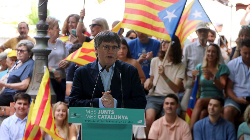 Puigdemont reapareix a Prats de Molló i reivindica el mètode Junts