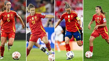 Alexia Putellas, Irene Paredes, Aitana Bonmat� y Patri Guijarro, en el once ideal de la Eurocopa 2025