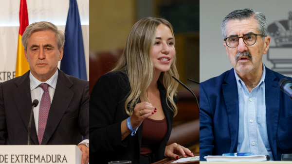 De izquierda a derecha, Ignacio Higuero (Vox), Noelia Nez (PP) y Jos Mara ngel Batalla (PSOE)