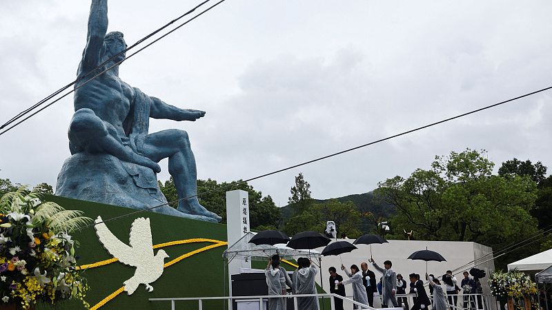 Nagasaki honra a las víctimas de la bomba atómica 80 años después con un minuto de silencio y un mensaje de paz