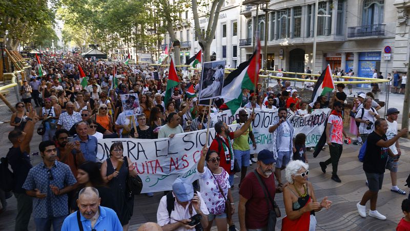 Barcelona se suma a l'onada de protestes en defensa dels palestins