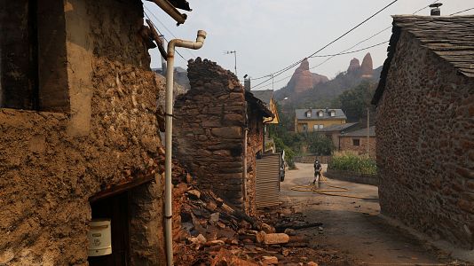 Afectacin del incendio de Las Mdulas, en Len