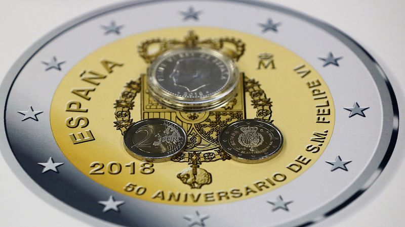 La FNMT pone en circulación una nueva moneda de 2 euros con motivo de los 50 cumpleaños de Felipe VI