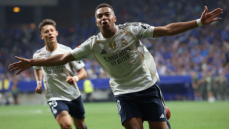 Mbappé ilumina al Madrid en el regreso del Tartiere a Primera