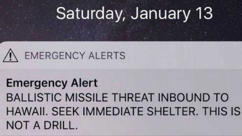 La persona que envió la alerta por ataque de misiles en Hawái confundió un simulacro con un ataque real