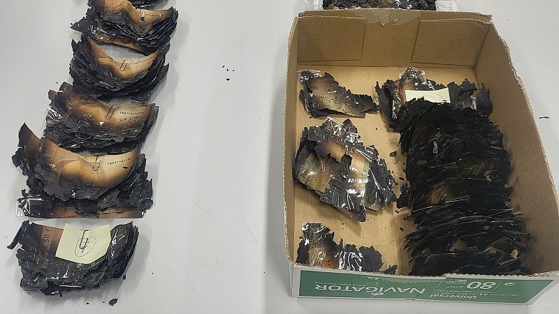 Los billetes calcinados en los incendios se pueden recuperar a través del Banco de España