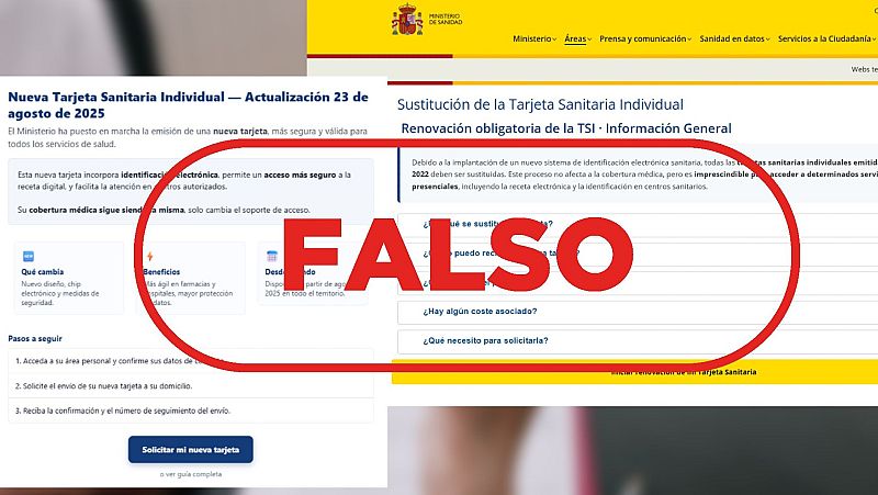 El Ministerio de Sanidad no pide que actualices tu tarjeta sanitaria, es un fraude