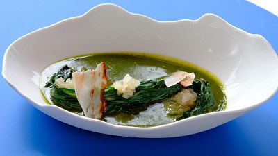 Receta de acelga salteada, carbonara vegetal y tallos aliados de MasterChef Celebrity 10