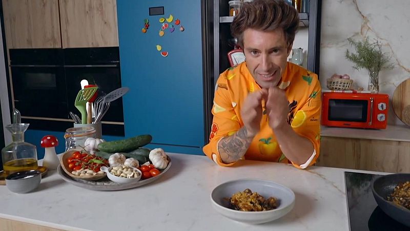 La recepta d'arrs amb costella i bolets variats del Chef Bosquet