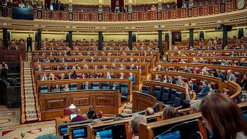 Vista general de una sesin plenaria, en el Congreso de los Diputados